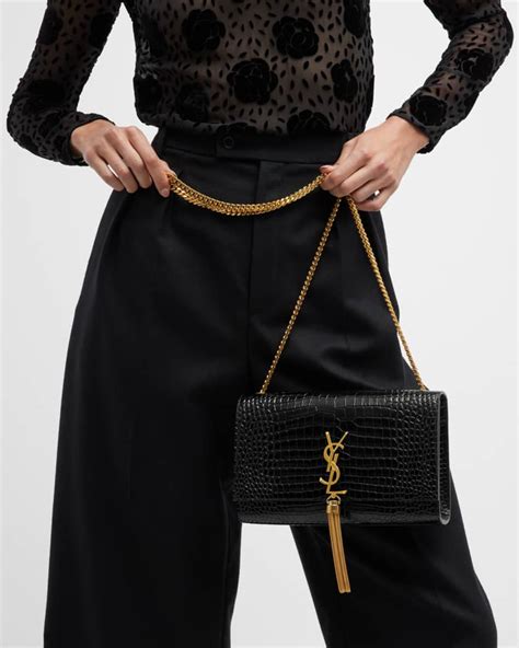 ysl croc tassel bag gold|ysl crossbody bag with tassel.